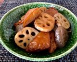 蓮根とこんにゃく・平天の炒め煮★お弁当作り方7写真