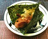 そうだ！塩辛ご飯を海苔で巻いてみよう♪作り方4写真