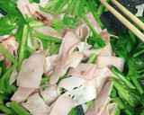 黒胡椒たっぷりスタミナほうれん草作り方1写真