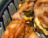 豚バラのチーズえごまの挟み焼〜キムチ添え作り方2写真
