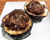 米ナスの肉味噌のせ作り方4写真