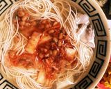 納豆キムチの温そうめん作り方3写真