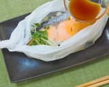 鮭の包み焼き シークヮーサー醤油作り方6写真