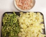 アスパラ☆じゃが芋☆エビのカレー炒め作り方1写真