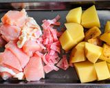 鶏もも肉とジャガイモのサラダ作り方1写真