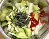 山芋とアボカドの梅肉・塩昆布和え作り方3写真