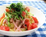ハムときゅうりのさっぱり冷たいパスタ♪作り方3写真
