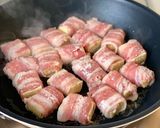 簡単ヘルシー【絹揚げの豚巻きコク照り焼き作り方5写真