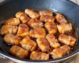 簡単ヘルシー【絹揚げの豚巻きコク照り焼き作り方6写真