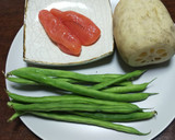 れんこんといんげんのたらこ炒り煮作り方1写真