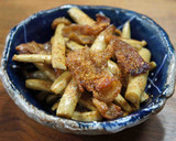 もちもち鶏皮とごぼうのきんぴら作り方5写真