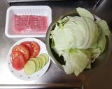 キャベツと豚肉の重ね蒸し～ライム風味～作り方1写真