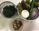 残りカルビでチョレギ風サラダ作り方1写真