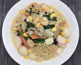 低糖質☆乾燥こんにゃくパスタでちゃんぽん作り方16写真