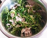 豆苗と豚ロースのごま和え作り方3写真