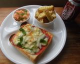 しし唐のピザトースト♫作り方4写真