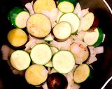 トマト缶で簡単♡蛸と夏野菜のトマト煮込み作り方2写真