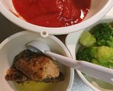 さば燻製缶トマトパスタ作り方1写真