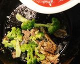 さば燻製缶トマトパスタ作り方3写真