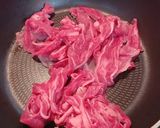 切り落とし牛肉で、ネギポン酢作り方1写真