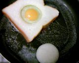 朝食に♪簡単目玉焼きトースト作り方2写真