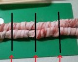 豚肉の甘辛ネギ巻き作り方3写真