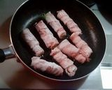 豚肉の甘辛ネギ巻き作り方5写真