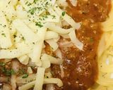 レトルトパスタ●ソースをチーズではさんで作り方2写真