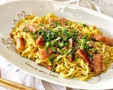 袋麺とミートローフでカレー焼きそば作り方6写真