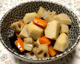 里芋とはすの煮っころがし柚子風味作り方5写真