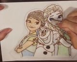 ツヤツヤ♪アナと雪の女王チョコプレート作り方5写真