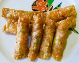 ♪餃子の皮で節約/辛旨キムチーズ巻き揚げ作り方7写真