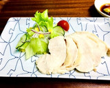 焼肉のタレで旨楽☆レンジ蒸し鶏でよだれ鶏作り方3写真