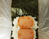 安くて簡単！魚肉バーガーと卵のおにぎらず作り方4写真