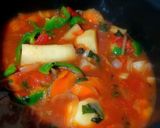 トマトとモロヘイヤのバルサミコ野菜カレー作り方4写真
