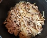 きのこと牛コマ肉の赤ワイントマト煮込み作り方7写真