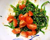 ほうれん草とミニトマトの胡麻和え作り方3写真