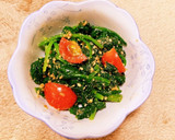 ほうれん草とミニトマトの胡麻和え作り方4写真