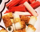 ちくわとカニカマだけ！エビチリ味作り方1写真