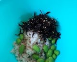 ゆかり・もち麦・枝豆・ひじきの混ぜご飯作り方3写真