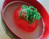 トマトのおみそ汁作り方5写真