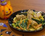 ハロウィン・パンプキンカレーパスタ作り方16写真