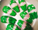 ハロウィンに★ピーマンお化けのハンバーグ作り方8写真