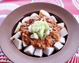 レンジで！坦々里芋(里芋の肉味噌がけ)作り方4写真