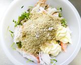 レンジ☆豆苗しめじカニカマ胡麻マヨサラダ作り方6写真