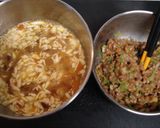 納豆オムレツきのこ餡がけ作り方1写真