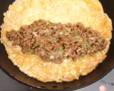 納豆オムレツきのこ餡がけ作り方3写真
