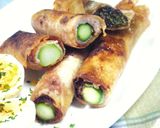 くるくる◎まるごとアスパラ春巻き作り方4写真