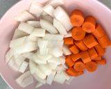 離乳食④野菜：人参と玉ねぎmix作り方1写真