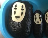年少男の子キャラ弁記録【9月】カオナシ作り方2写真